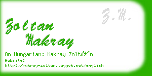zoltan makray business card